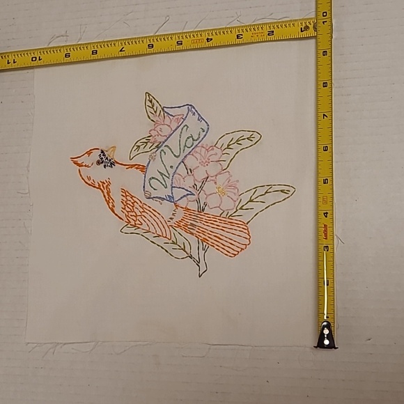 Vintage Hand Stitched West Virginia State Bird & Flower - Picture 12 of 16